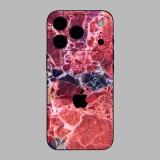 iPhone 17 Pro Max - Piros márvány mintás hátlap fólia