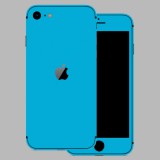 iPhone SE 2020 - Fényes metál világoskék fólia