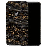iPhone XR - Fekete-arany márvány fólia