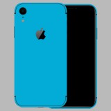 iPhone XR - Fényes metál világoskék fólia