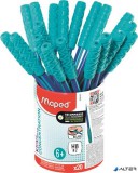 Írástanuló grafitceruza, ceruzatartó, HB, háromszögletű, szilikon vég, MAPED 'Kidy Learn Concentration'