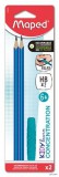 Írástanuló grafitceruza, HB, háromszögletű, szilikon vég, MAPED 'Kidy Learn Concentration'