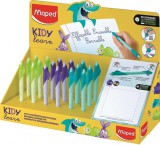 Írástanuló rollertoll display, 0,7 mm, radírozható, MAPED "KIDY Learn MAGIC", vegyes színek