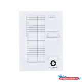 Iratgyűjtő, táblázatos pólyás dosszié A4, 230g. karton Bluering® fehér