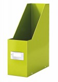 Iratpapucs, PP/karton, 95 mm, lakkfényű, LEITZ "Click&Store", zöld