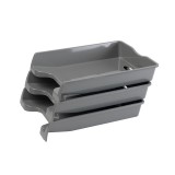 Irattálca mûanyag 355, 355x255x60mm, Bluering®, szürke