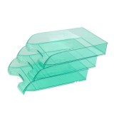 Irattálca mûanyag 550 extra széles 345x270x67mm, Bluering®, áttetszõ zöld