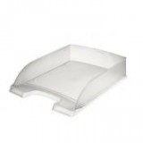 Irattálca, műanyag, LEITZ "Plus", áttetsző fehér