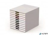 Irattároló, műanyag, 10 fiókos, DURABLE 'VARICOLOR® 10', fehér