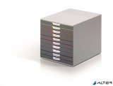 Irattároló, műanyag, 10 fiókos, DURABLE "VARICOLOR® 10", szürke