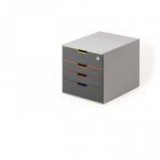 Irattároló, műanyag, 4 fiókos, 1 zárható fiókkal, DURABLE "VARICOLOR® SAFE"