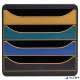 Irattároló, műanyag, 4 fiókos, EXACOMPTA 'Big-Box Neo Deco'