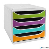 Irattároló, műanyag, 4 fiókos, EXACOMPTA "Big-Box Pop'NCo"