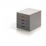 Irattároló, műanyag, 5 fiókos, DURABLE "VARICOLOR® 5"