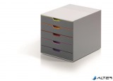 Irattároló, műanyag, 5 fiókos, DURABLE "VARICOLOR® 5", szürke