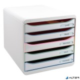 Irattároló, műanyag, 5 fiókos, EXACOMPTA "Big-Box Plus AutentiK", szürke