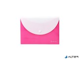 Irattartó tasak, A5, PP, patentos, két zsebes, PANTA PLAST, neon pink