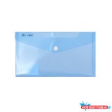 Irattartó tasak DL 'csekk' patentos PP Bluering(R) transzparens kék