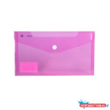 Irattartó tasak DL 'csekk' patentos PP Bluering(R) transzparens piros