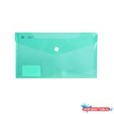 Irattartó tasak DL 'csekk' patentos PP Bluering(R) transzparens zöld