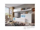 Irim Dual Nappali bútor szett, 260x40x130 cm, LED, 2 összeszerelési mód, Fehér
