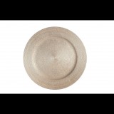 Iris 671950 Fém kerek dekor tálca 33 cm - Arany (671950)