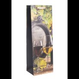 Iris boroshordó mintás Szalagfüles Papír boros ajándéktasak (12 x 36 cm) - Mintás (371638)