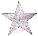 Iris Csillag alakú 52cm/ezüst színű festett fém dekoráció