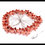 IRIS Csillag alakú fém/4m/meleg fehér/20db LED-es/USB-s fénydekoráció (240-04) (240-04)