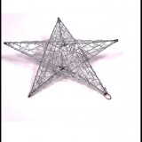 Iris Csillag Dekoráció 30cm - Ezüst (190-06)