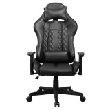 Iris GCH202BB Class 3 gázemelő, 800 mm háttámla, műbőr fekete gamer szék