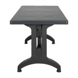 IRIS GF-1000A Stable antracit műanyag asztal 70x120cm