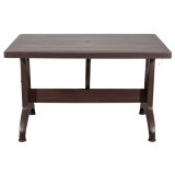 IRIS GF-1000BR Stable barna műanyag asztal 70x120cm