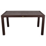 IRIS GF-210BR ECO barna műanyag kerti asztal rattan 90x150cm