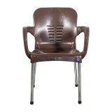 IRIS GF-700BR Paris barna kerti műanyag szék fém lábakkal 60x50x80cm