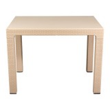 IRIS GF-830C ORIGINAL CAPPUCCINO műanyag kerti asztal rattan 70x100cm