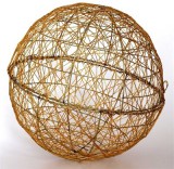 Iris Gömb alakú 40cm/arany színű festett fém dekoráció