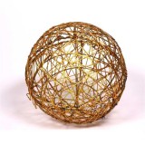 Iris gömb alakú fém dekoráció 30cm, aranyszínű (190-15) (is190-15)