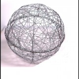 Iris Gömb Dekoráció 15cm - Ezüst (190-12)