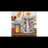 Iris KT-012 Forgatható Üveg Fűszertartó készlet (12 részes) (KT-012)