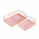 IRIS KT-212 2 db-os fémrácsos tárolókosár szett (17.5cmx12cmx6cm, 24cmx16cmx6cm) (KT-212)