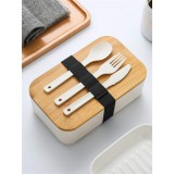 IRIS KT-254-W konyhai uzsonnás ételtároló doboz szett, evőeszközökkel (KT-254-W)