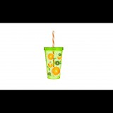 Iris Orange 660ml Műanyag pohár szívószállal - Mintás (161448-015P)