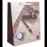 Iris szivar mintás Szalagfüles Papír ajándéktasak (26 x 32cm) - Mintás (371633)