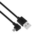 IRIS USB-A -  microUSB (90°-ban hajlított) kábel 2m fekete (CX-130) (CX-130) - Adatkábel