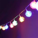 IRIS Zúzmara alakú 3cm/1,5m/több színű/10db LED-es/2xAA elemes fényfüzér, fénydekoráció