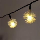 IRIS Zúzmara alakú 3cm/5m/IPX3 szabványos/meleg fehér/20db LED-es/napelemes fényfüzér, fénydekoráció