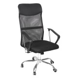 IRISOffice AURORA BLACK fekete, szövet-hálós, magas háttámlás irodai forgószék (AURORA)