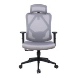 IRISOffice Eclipse szürke ergonómikus, szövet-hálós irodai forgószék fej és háttámasszal