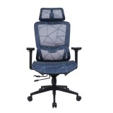 IRISOffice Helix kék ergonómikus, szövet-hálós irodai forgószék fej és háttámasszal